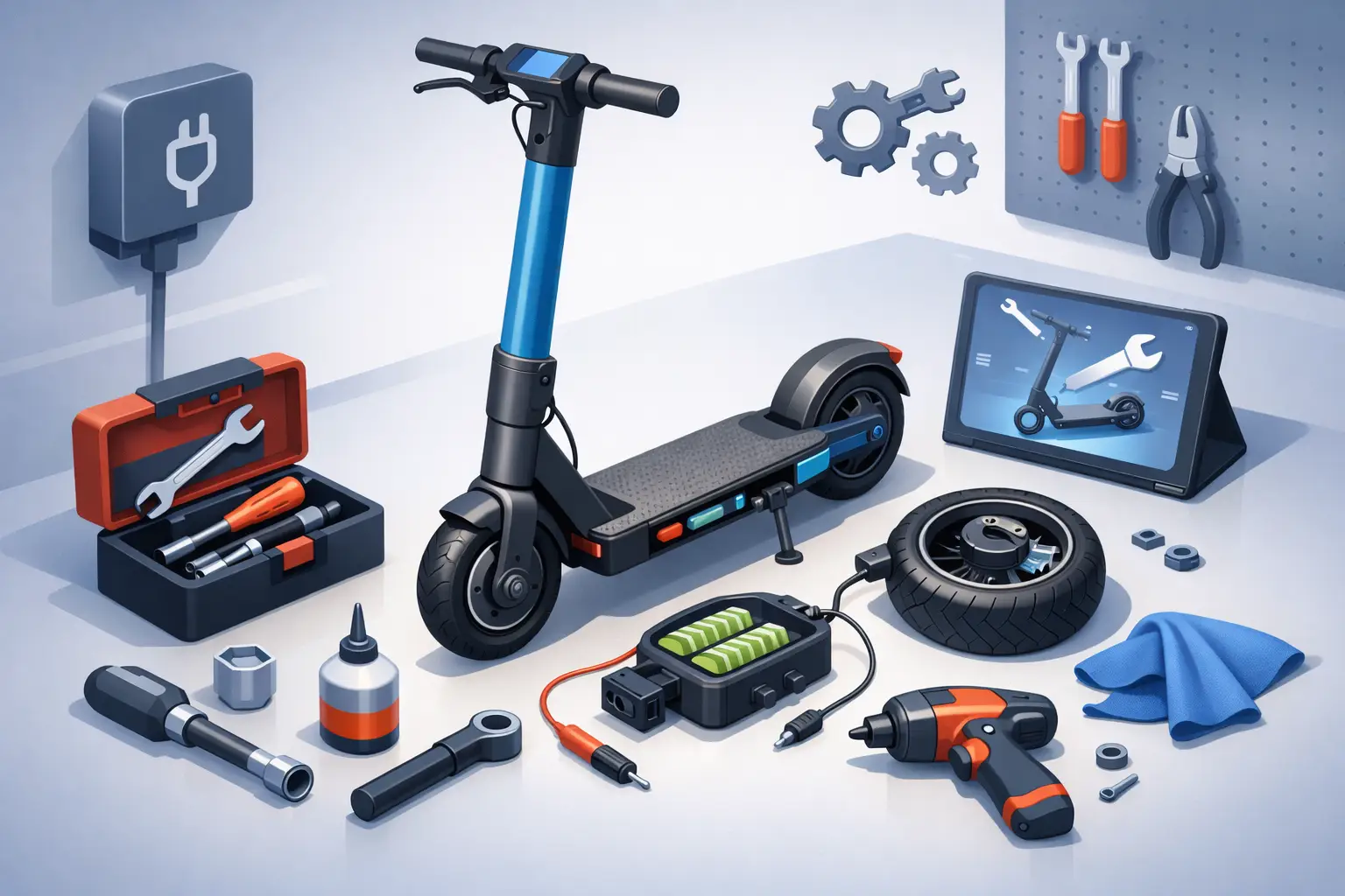 Mantenimiento de scooter eléctrico sin fallos